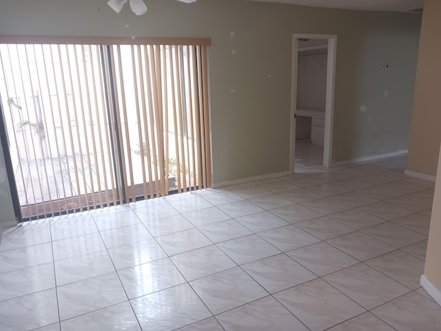 view of tiled spare room