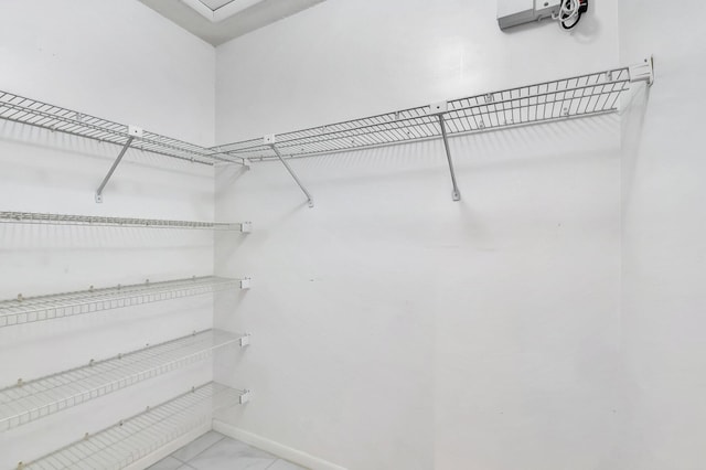 view of walk in closet