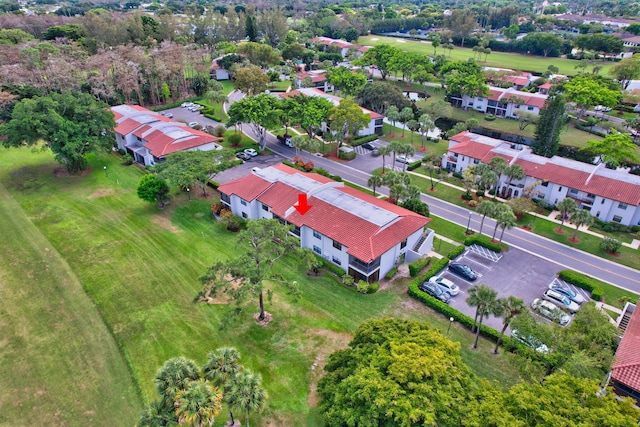 drone / aerial view with a residential view