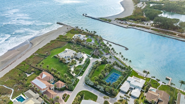 189 Shelter Ln, Jupiter Inlet Colony, FL 33469 - drone / aerial view with a water view