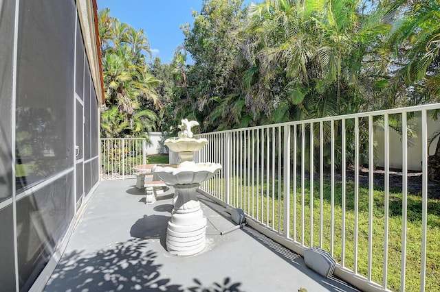 balcony featuring a patio area