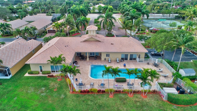 birds eye view of property