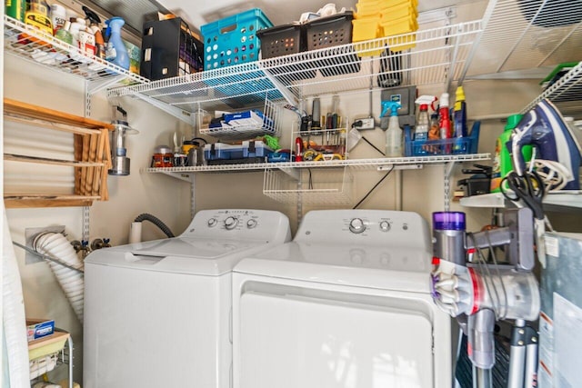 laundry room with separate washer and dryer