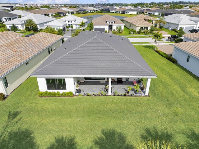 bird's eye view with a residential view