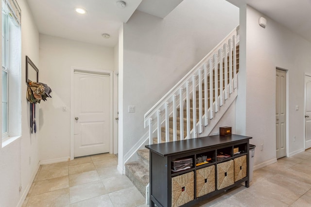 view of tiled foyer