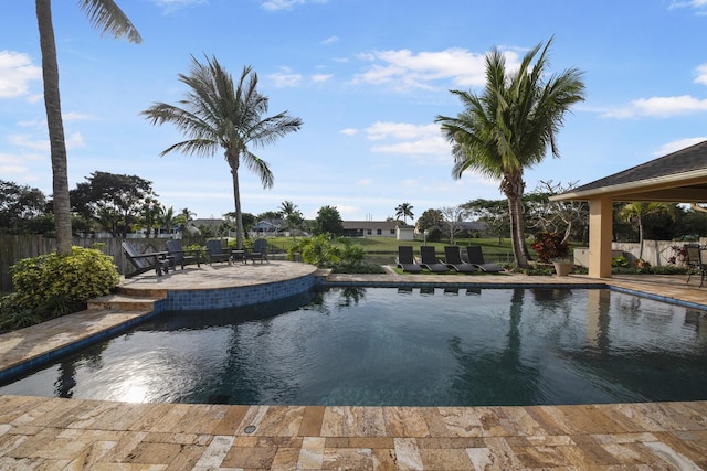 view of pool featuring a patio area