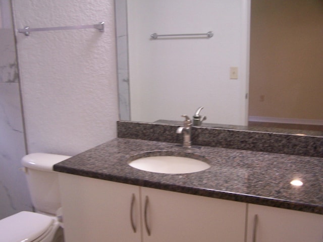 bathroom featuring toilet and vanity