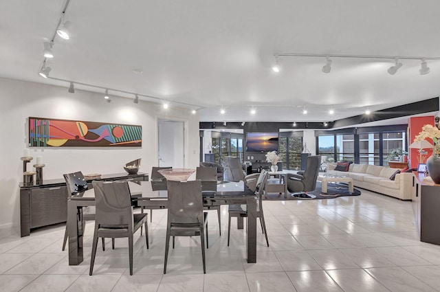 view of tiled dining area