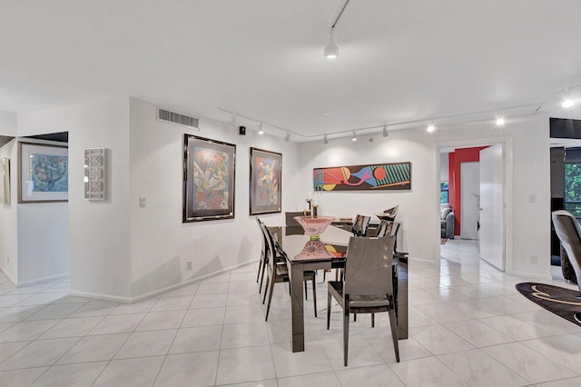 view of tiled dining room