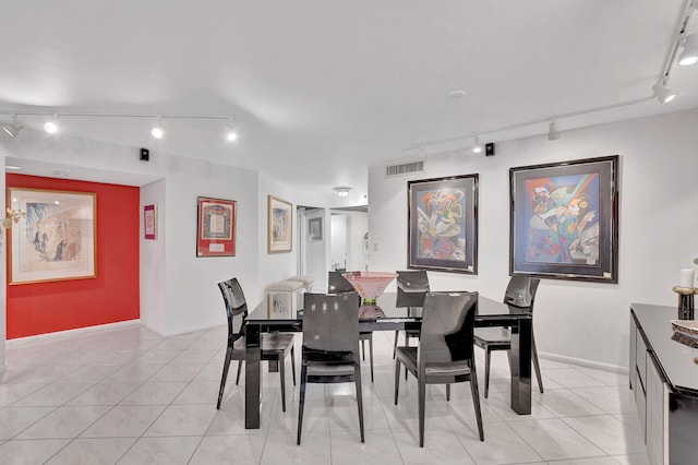 view of tiled dining room