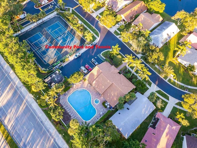 birds eye view of property