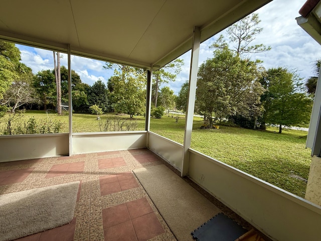 view of sunroom