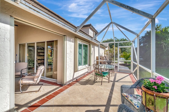 view of sunroom