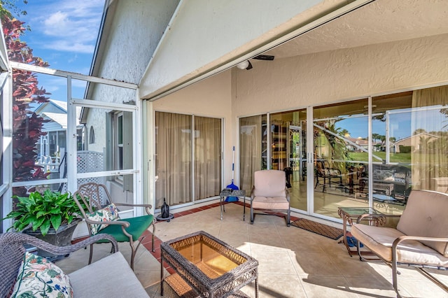 view of sunroom