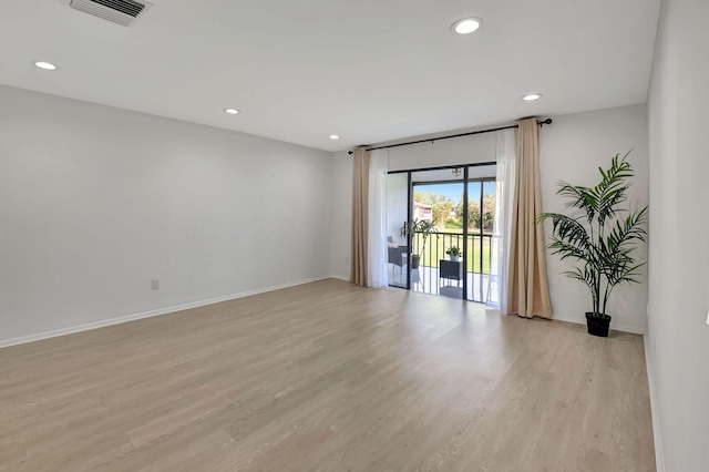 empty room featuring light hardwood / wood-style flooring