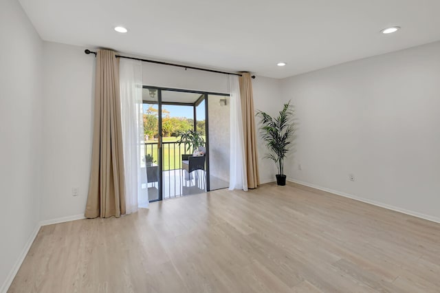 empty room featuring light hardwood / wood-style flooring