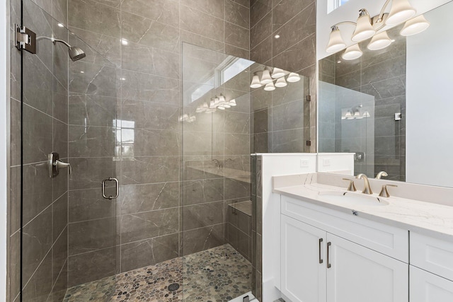 359 SE Via Sangro, Port Saint Lucie, FL 34952 - full bathroom featuring a shower stall and vanity