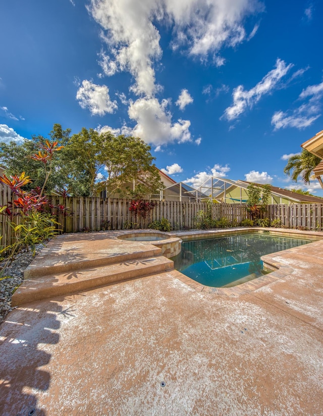 view of pool with a patio