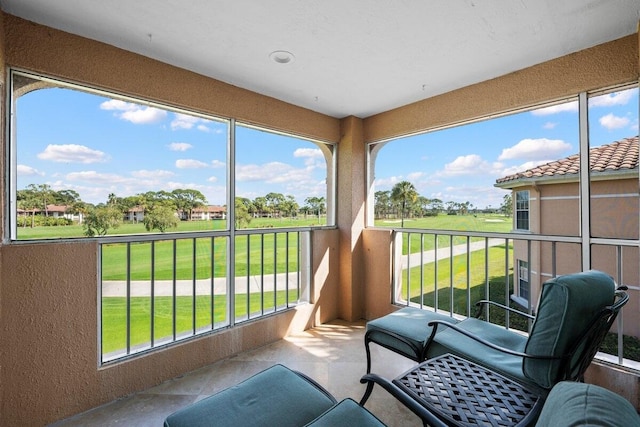 view of sunroom