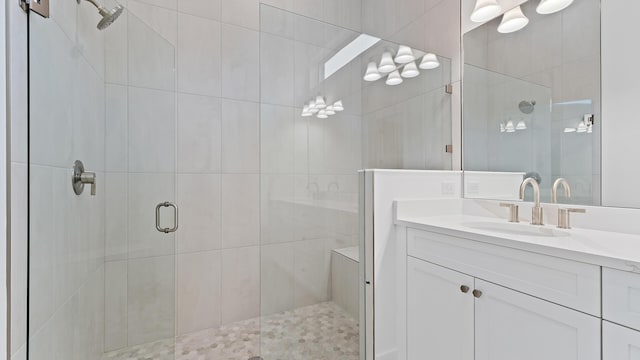 205 SE Via Sangro, Port Saint Lucie, FL 34952 - full bathroom featuring a stall shower and vanity