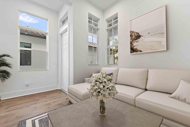 205 SE Via Sangro, Port Saint Lucie, FL 34952 - living room with baseboards and wood finished floors