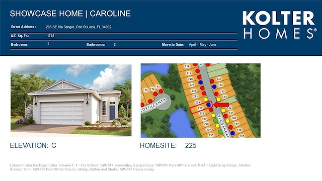 205 SE Via Sangro, Port Saint Lucie, FL 34952 - view of a document with a collage of images