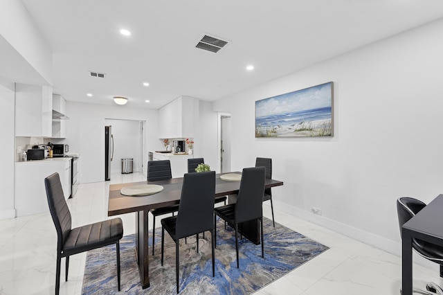 view of dining room