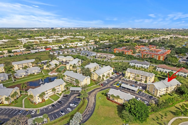 aerial view featuring a residential view