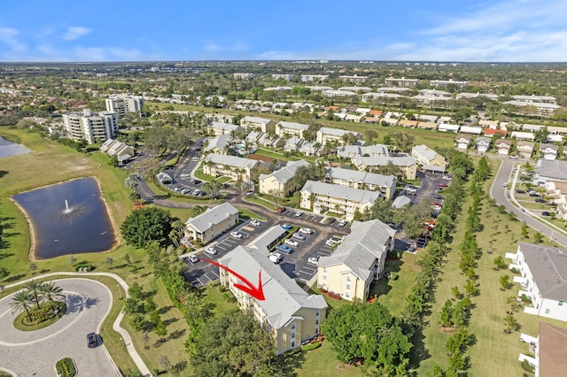 aerial view with a residential view