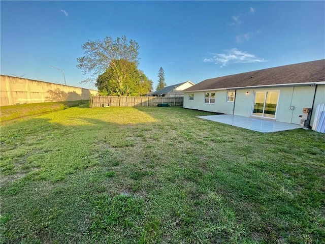 view of yard featuring a patio area