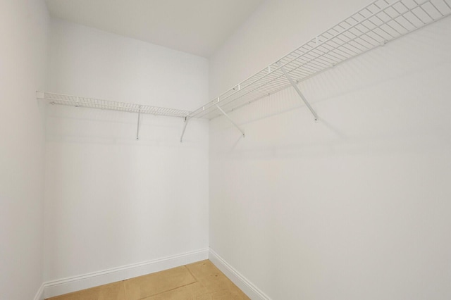 view of walk in closet