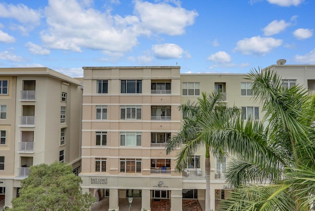 view of building exterior with cooling unit