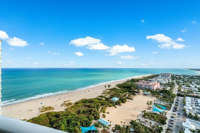 water view with a view of the beach