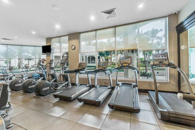 view of exercise room