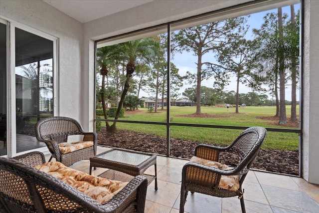 view of sunroom