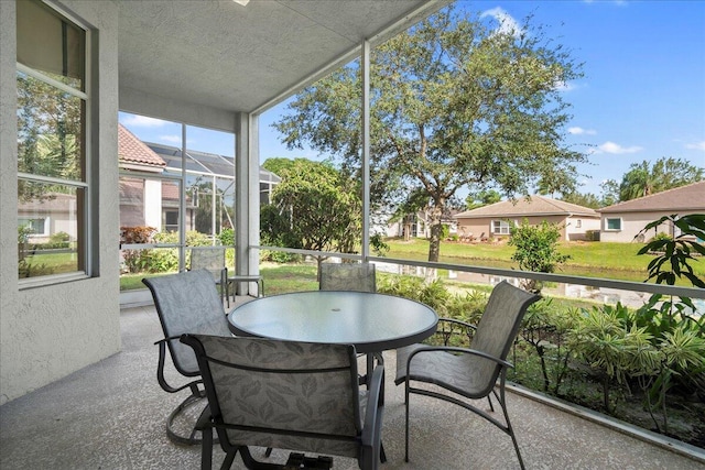 view of sunroom