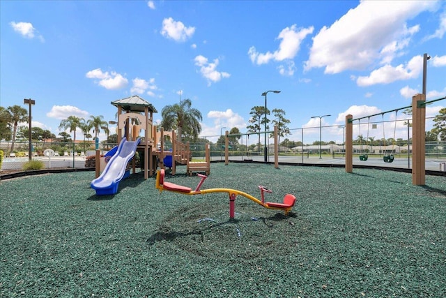 view of jungle gym