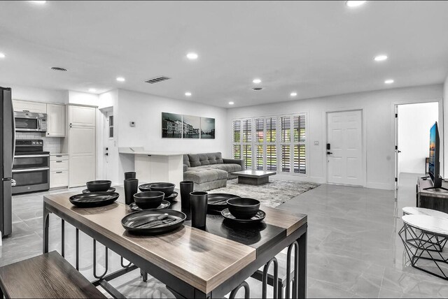 view of dining room