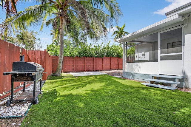 2112 N 14th Ter, Hollywood, FL 33020 - fenced backyard featuring a sunroom