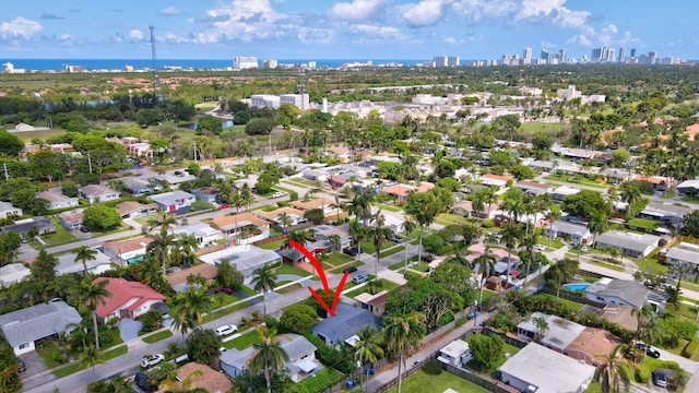 2112 N 14th Ter, Hollywood, FL 33020 - aerial view of property's location featuring skyline and nearby suburban area