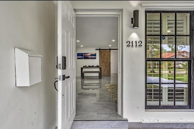 view of doorway to property