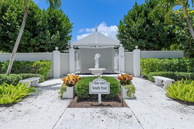 view of community sign