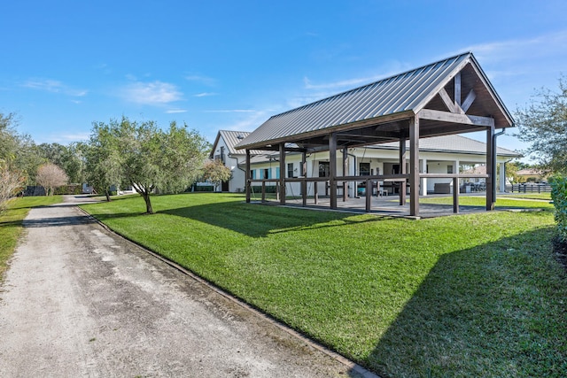 view of community with a lawn