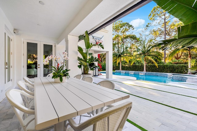 view of patio with french doors