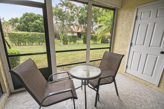 view of sunroom