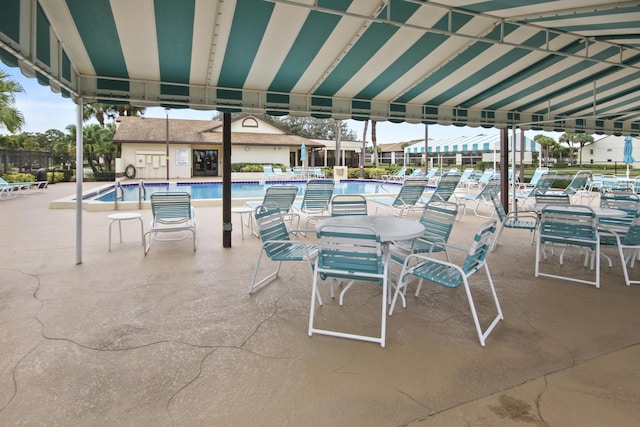 view of pool with a patio area