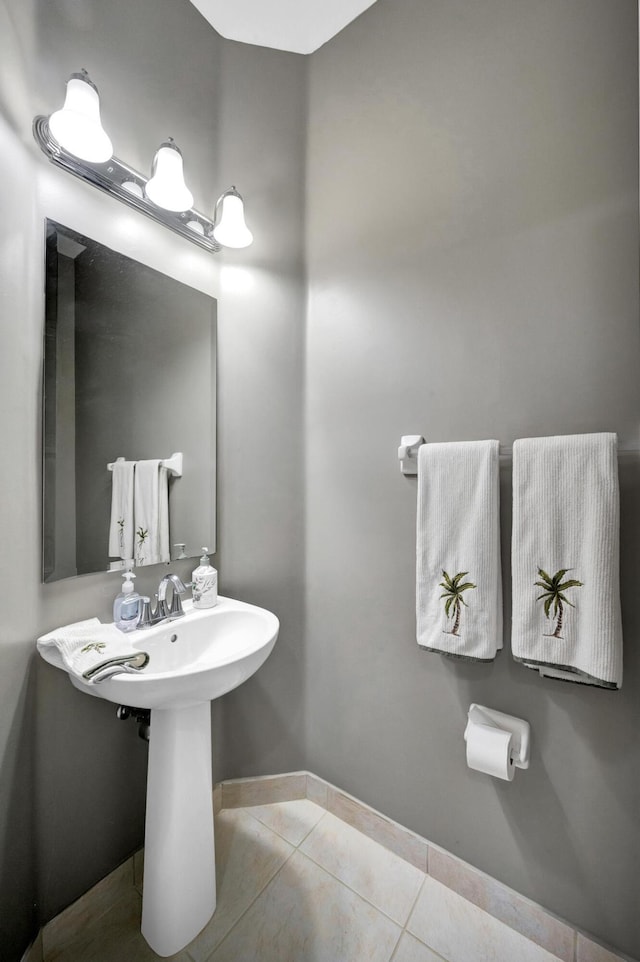 bathroom featuring tile patterned flooring