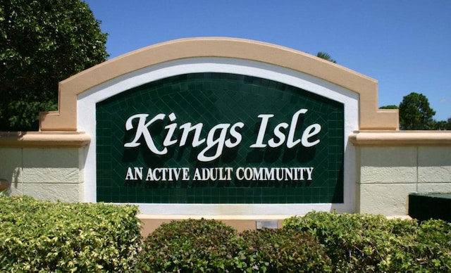 view of community sign