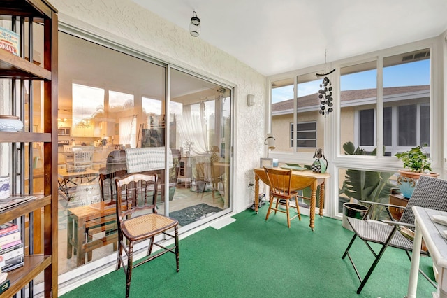 view of sunroom