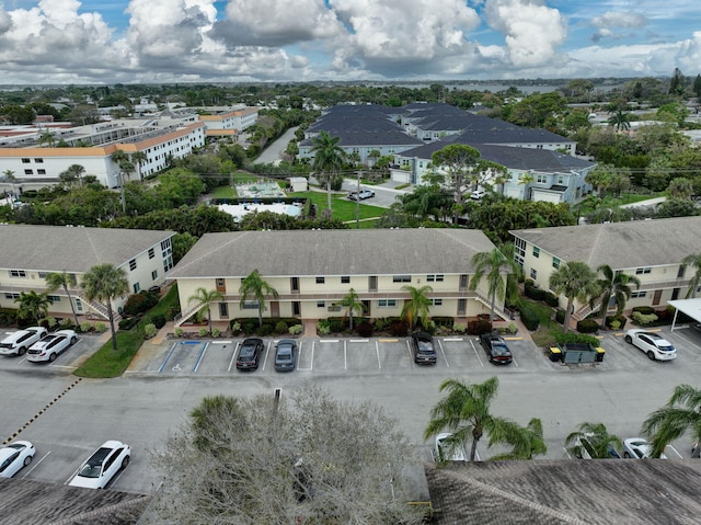 bird's eye view with a residential view